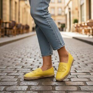 Chanel Yellow  Espadrilles